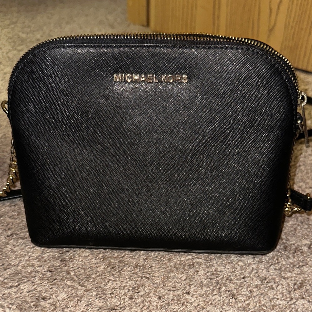 Michael Kors Black and Gold Crossbody Bag